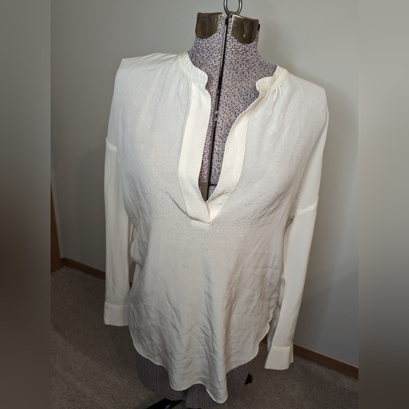 Patterson J Kincaid white silk tunic XS - Picture 2 of 4